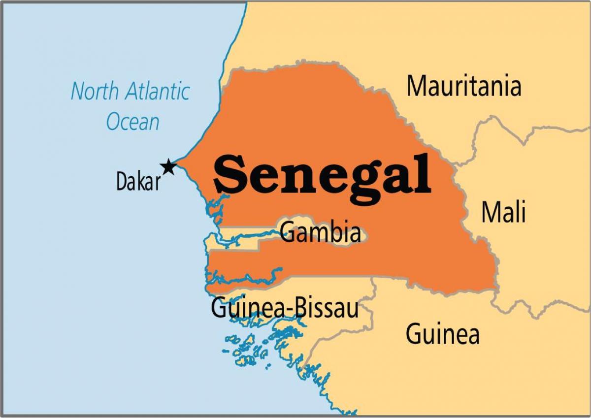 Senegal en el mapa del món