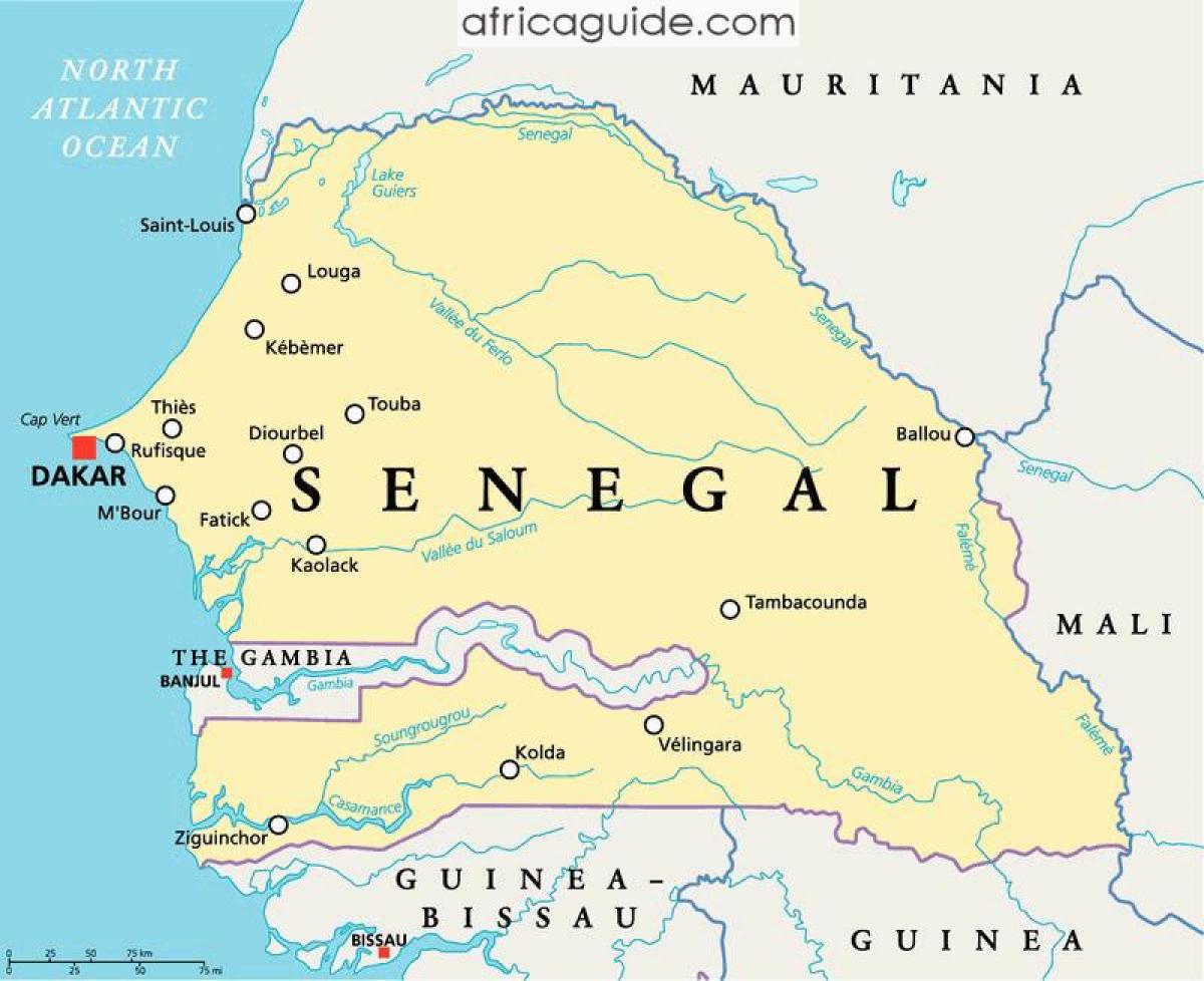 Senegal riu àfrica mapa