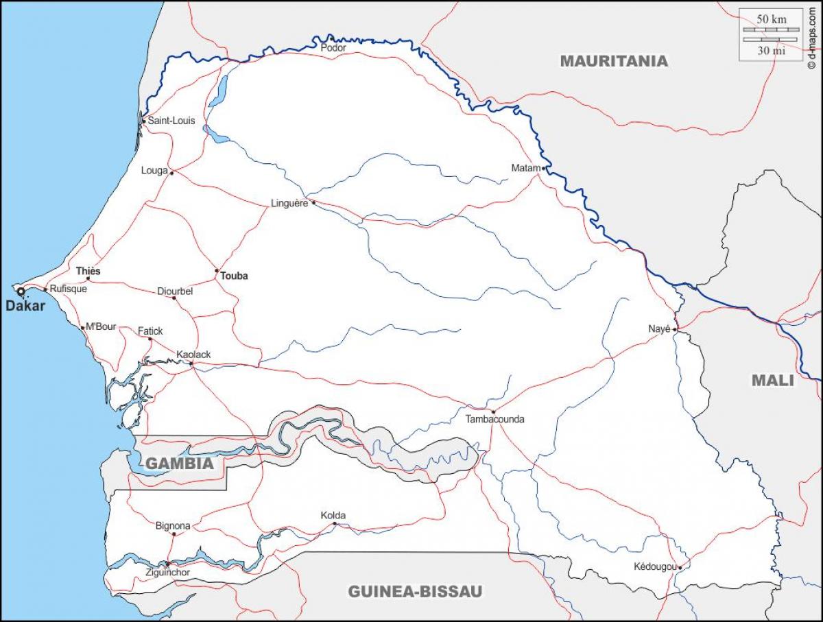 mapa de touba (Senegal
