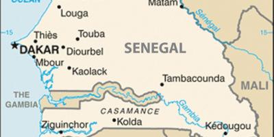 Mapa del Senegal i de països de l'entorn