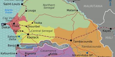 Mapa de Senegal política