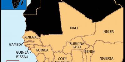 Mapa de Senegal mapa àfrica de l'oest
