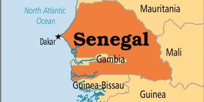 Senegal en el mapa del món